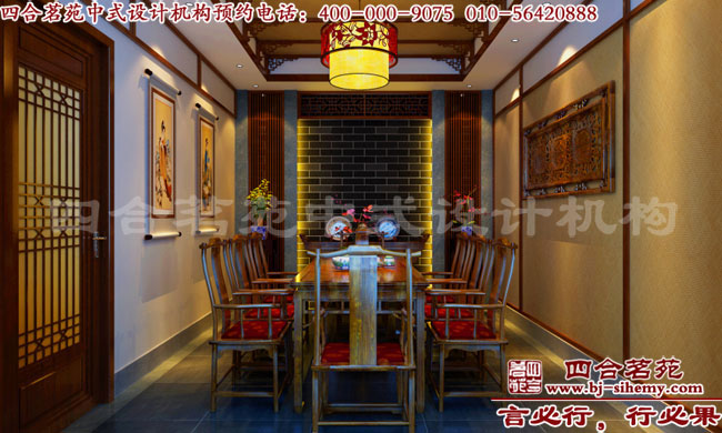 中式別墅餐廳效果圖設計 一般別墅裝修價格的多少取決于設計師的設計方案